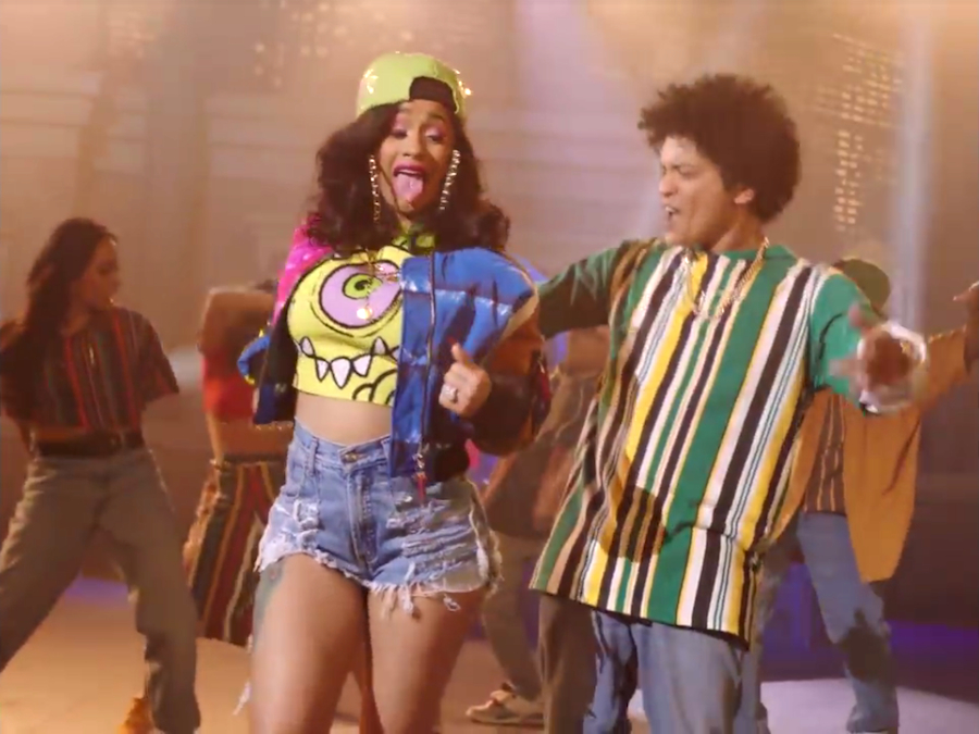 Bruno Mars Cardi B Channel Their Inner 90s Kid For Finesse Remix Young Hollywood