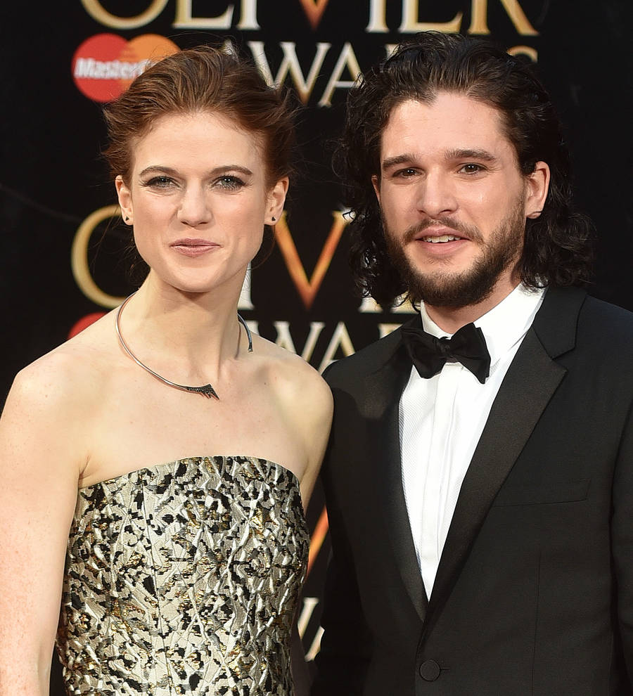 Kit Harington and Rose Leslie go public with romance on the red carpet ...