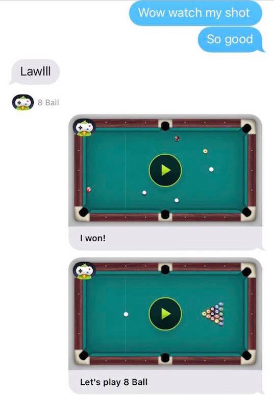 how do you play 8 ball pool on imessage