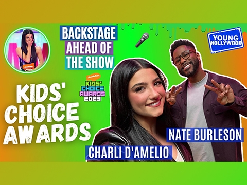 Co-Hosts Charli D'Amelio & Nate Burleson Get Ready For The KCAs